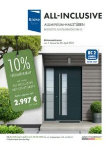 Ansicht Groke Türen Prospekt All-Inclusiv Aluminium-Haustüren Frühjahresaktion 2023 | BWE, Unterschleissheim